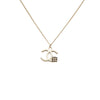 Chanel CC Gold Plated and Enamel Flower Pendant Necklace Secondhand
