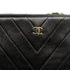 Chanel CC Chevron Lambskin Frame Chain Shoulder Bag Secondhand