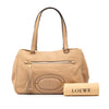 LOEWE Nubuck Anagram Madrid Fringe Shoulder Bag Secondhand