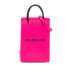 Secondhand Balenciaga Mini Calfskin Logo Shopping Phone Holder
