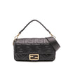 Fendi Zucca Embossed Leather Baguette Satchel Secondhand