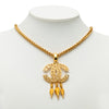 Chanel CC Gold-Plated Filigree Fringe Pendant Necklace Secondhand