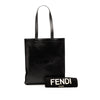 Fendi Embossed Leather Logo Shopper Tote Secondhand