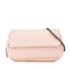 Bottega Veneta Leather Intrecciato Chain Flap Crossbody Secondhand