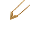Louis Vuitton Gold Plated Essential V Necklace Secondhand