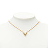 Louis Vuitton Gold Plated Essential V Necklace Secondhand