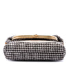 Secondhand Chanel Medium Quilted Houndstooth Tweed and Calfskin Tabatiere Kisslock Fold Over Crossbody