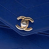Chanel Small Studded Chevron Calfskin Envelope Double Flap Secondhand