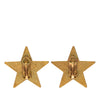 Chanel CC Gold Plated Enamel Star Clip On Earrings Secondhand
