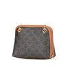 Celine Triomphe Coated Canvas Clutch On Chain Secondhand