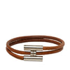 Hermès Leather Tournis Tresse Bracelet Secondhand