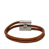 Hermès Leather Tournis Tresse Bracelet Secondhand