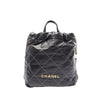 Chanel Large Quilted Shiny Calfskin 22 Backpack Secondhand