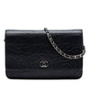Chanel CC Embossed Lambskin Camellia Wallet On Chain Secondhand