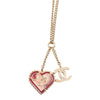 Chanel CC Gold Plated Laquered Heart Pendant Necklace Secondhand
