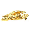 Secondhand Chanel CC Gold Plated Quilted Brooch