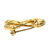 Secondhand Chanel CC Gold Plated Quilted Brooch
