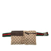 Gucci GG Canvas Web Double Pocket Belt Bag Secondhand