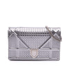 Dior Metallic Patent Microcannage Diorama Wallet on Chain Secondhand