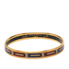 Hermès Narrow Belt Print Enamel Bangle 62 Secondhand