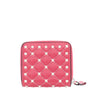 Valentino Quilted Lambskin Rockstud Zip Around Compact Wallet Secondhand