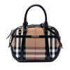 Burberry Small Leather Trimmed House Check Canvas Bridle Orchard Satchel Secondhand