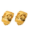 Chanel CC Gold Plated Clip On Earrings Secondhand