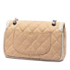 Chanel Medium Classic Canvas Lambskin Trimmed Double Flap Secondhand