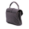 Saint Laurent Medium Quilted Chevron Sheepskin College Satchel Secondhand