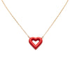 Louis Vuitton Gold Plated Rubber Heart Pendant Necklace Secondhand