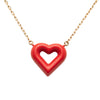 Louis Vuitton Gold Plated Rubber Heart Pendant Necklace Secondhand