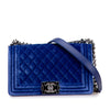 Chanel Old Medium Quilted Velvet Boy Flap Secondhand