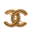 Secondhand Chanel CC Gold Plated Rope Edge Brooch