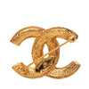 Secondhand Chanel CC Gold Plated Rope Edge Brooch