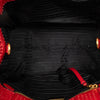 Secondhand Prada Small Woven Goatskin Madras Satchel