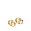 Dior Gold Plated CD Logo Clip On Earrings Secondhand