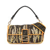 Fendi Zucca Embroidered Canvas Baguette Satchel Secondhand