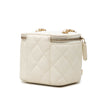 Chanel Mini CC Quilted Lambskin Pearl Crush Vanity Case With Chain Secondhand