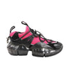 Jimmy Choo Diamond Fabric Sneakers in Pink x Black, Size 39 EU Secondhand