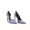 Just Cavalli Crocodile-embossed Decollette Pumps In Purple S09WL0079, Size 39 EU Secondhand