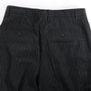 Just Cavalli Stripped Wool Trousers in Black, Size 46 IT Secondhand