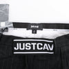 Just Cavalli Stripped Wool Trousers in Black, Size 46 IT Secondhand