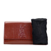 Saint Laurent Large Textured Patent Monogram Belle De Jour Clutch Secondhand