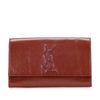 Saint Laurent Large Textured Patent Monogram Belle De Jour Clutch Secondhand