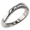 Platinum Diamond Wave Band Ring - '10s Second-hand