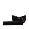 Chanel CC Quilted Velour Half Moon Chain Crossbody Secondhand