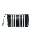 Balenciaga Large Lambskin Striped Barbes Z Pouch Secondhand