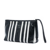 Balenciaga Large Lambskin Striped Barbes Z Pouch Secondhand