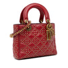 Secondhand Dior Small Lambskin Cannage Studded Supple Lady Dior