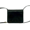 Ferragamo Croc Embossed Leather Gancini Crossbody Secondhand